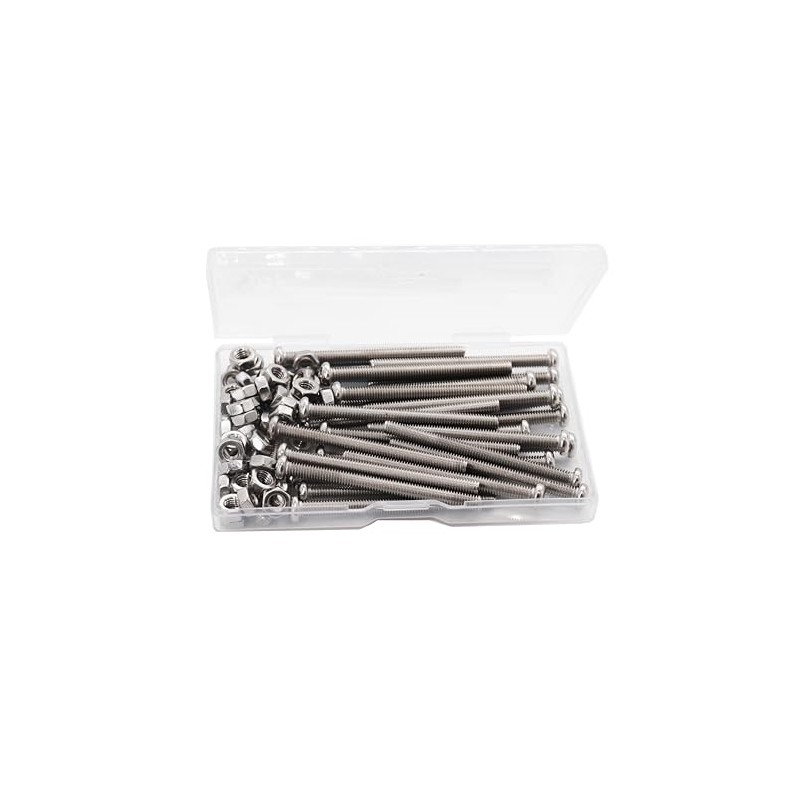 cSeao 40-Pack M4 25mm Pan Phillips Tornillo Machine Screws and