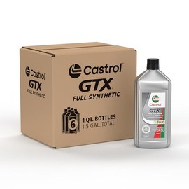 Castrol Castrol GTX Full Synthetic 5W-20 Motor Oil, 1 Quart, Pack of 6