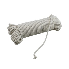 100 Ft Heavy Duty Braided Cotton Rope Clothesline Approximately #6 1/4" 6 mm Multi Purpose Home Boat Camping