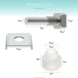 Shuisen Shower Door Hinge Pin Kit with Pivot Bushing for Framed Swing Shower Door, Pivot Door Hinge Replacement Parts