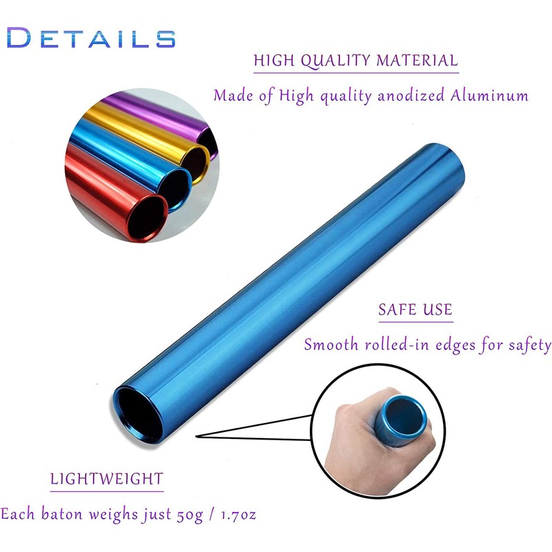 hnjzx Aluminum Baton Relay Baton, Colors 1 Pairs