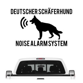 siviwonder German Shepherd Noise Alarm System Car Sticker Dog Film German Colour Black Size 20 cm
