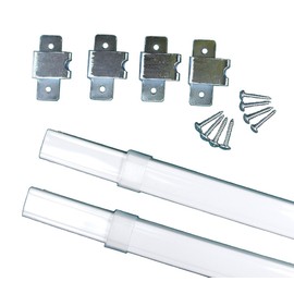 TWO Kirsch FLAT SASH RODS for Top & Bottom Doors & Sidelights 18" - 28" 6412-025