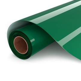 UIOK Plotter Film Textile Green Flex Film Plotter Textile, 30.5 x 182 cm HTV Flex Film Ironing Film Plotter Heat Transfer Vinyl for DIY T-Shirt, Transfer Film Plotter Flex Film for Cricut (Green)