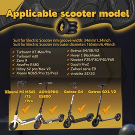 Felixstory 10x2.125 Tubeless Solid Scooter Tire, Fit for Gotrax G4/G Max Ultra/G30LP Plus, Ninebot F25/F30/F35/F40/F65/D18W/D28U, isinwheel S9 Electric Scooter