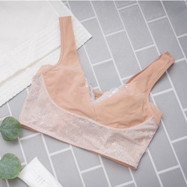 HEAVEN Japan Night Bra, Large Size, No Pad, Wireless, Wireless, Various Sizes Available, beige