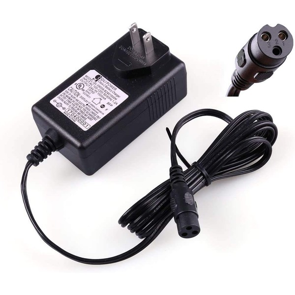 24V Battery Charger for Razor - 24V 1500mA Replacement Battery Charger - Compatible with E200, E300, Crazy Cart, MX350, Pocket Mod, Drifter, DB, Dirt Quad, QL-09009-B2401500H, W13112099014