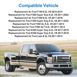 JDMON Engine Water Pump w/O-Ring Replacement for Ford F150 Lobo F350 XL 2011-2014, F250 F350 Super Duty 2011-2022, E350 E450 Super Duty 2017-2019 6.2L V8 Replacement for AW6006 AC3Z8501A AL3Z8501D