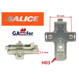 Salice Hinges Base with Quick Release and Quick Release (Cross, H03)