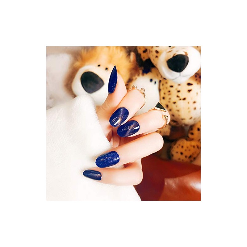 Ins Popular 24pcs Nail Tips, Gel Nail Light Solid, Cat