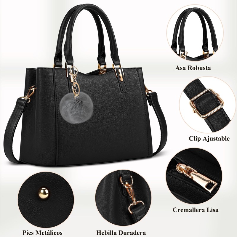 NUBILY Bolsas de Mujer, PU Monederos de cuero para Mujeres