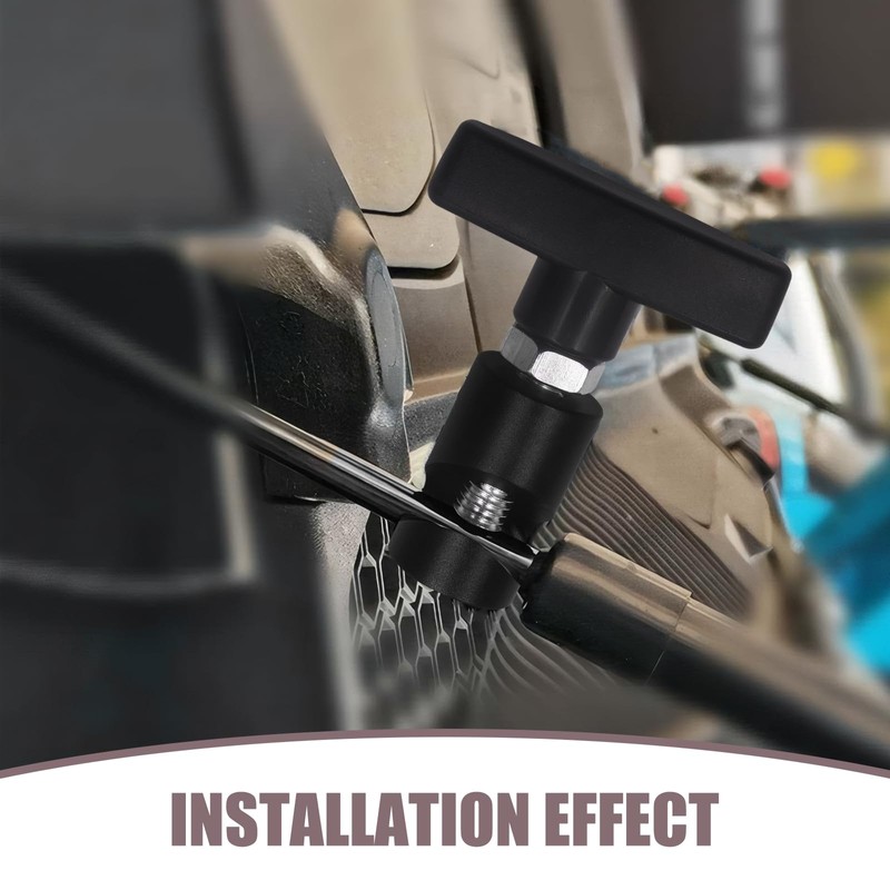 Car Engine Hood Support Rod Replacements, Heavy-Duty Aluminum T-Handle Locking