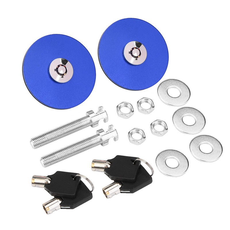 Car Universal Engine Hood Cover Lock Key Pin Kit Safety