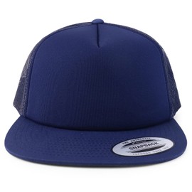 Trendy Apparel Shop XXL - Gorra de espuma de 5 paneles de tamaño grande, Azul Marino, XX-Large