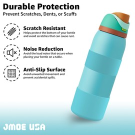Jmoe USA Silicone Boot Sleeve + Hand Grip for Owala 40oz Water Bottle | BPA Free & Food-Grade Silicone Rubber | Protective Anti-Slip Bottom Bumper Cover | Protects Against Scratches (Summer Sweetness)