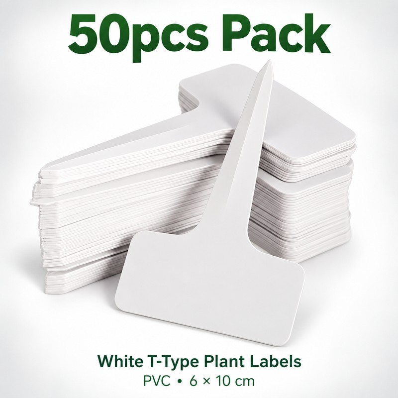 Waterproof T-Shaped Plant Labels for Garden Organization – Reusable PVC