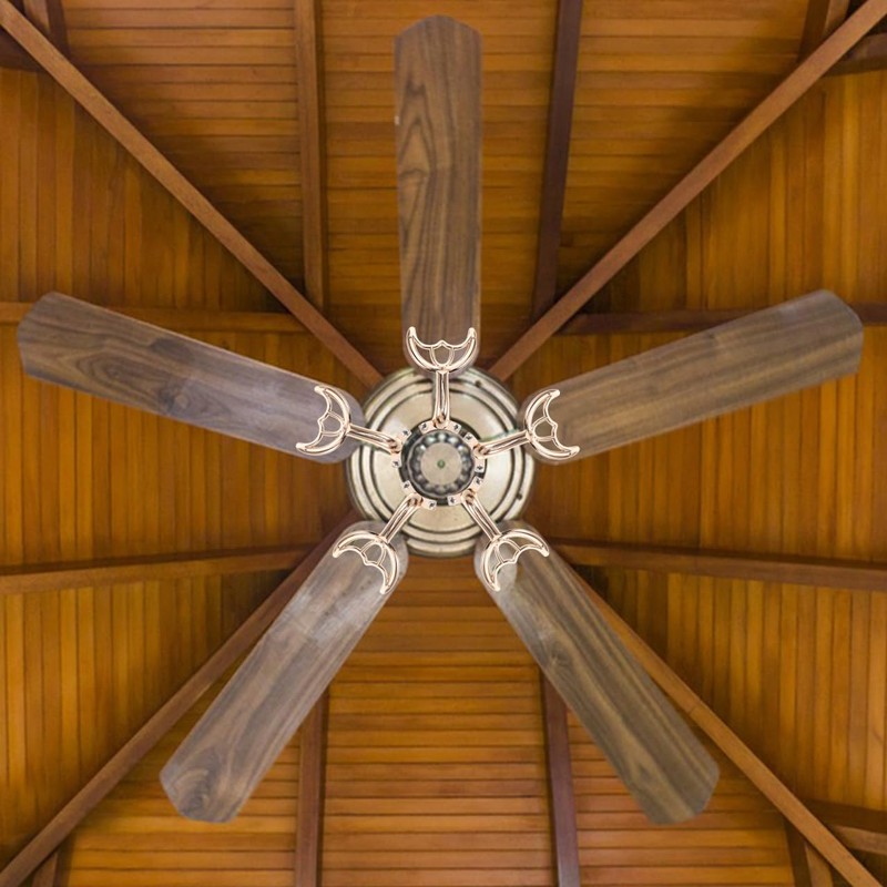 DOITOOL Replacement Ceiling Fan Blades Arms: Golden Finish Ceiling Fan