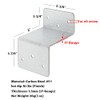 GBGS 10 Pcs Z Brackets,Length 2",Double Angle Clip Bracket for