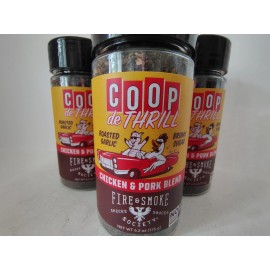 Fire & Smoke Society 3X-  Fire & Smoke Society COOP de THRILL Chicken/Pork Seasoning, 6.2oz, BB 4/27