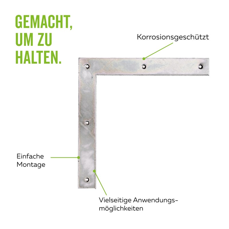 Gah-Alberts 313098 Angle Plate Corner Bracket Raw Steel D x