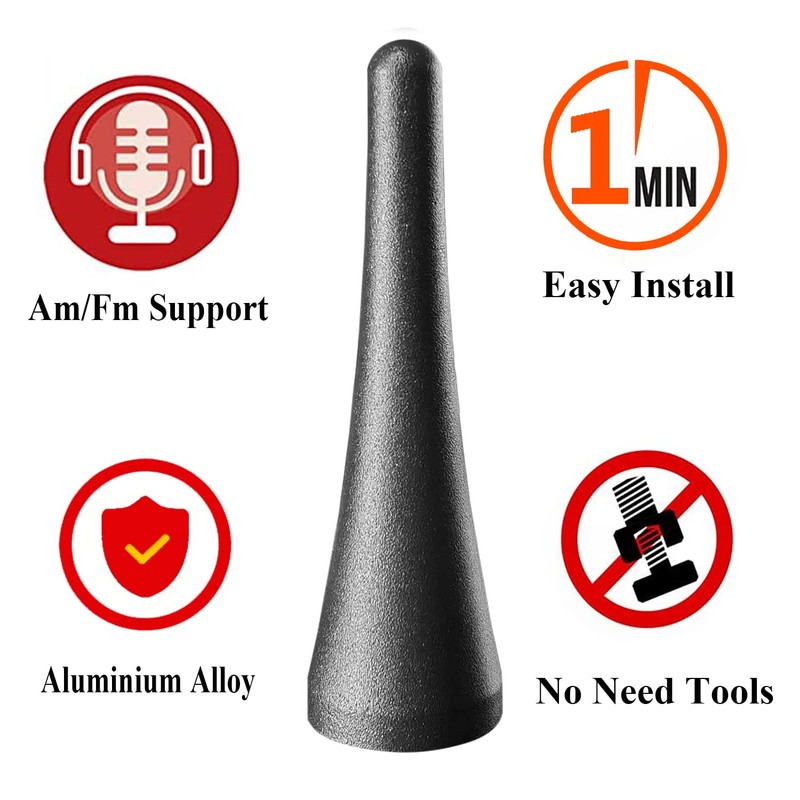 3.8 Inch Antenna for Ford Mustang (2010-2014), Aluminum Antenna Replacement