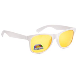 4sold Anti Glare Glasses Night Driving Yellow Lens Glasses, Tortoise Shell Brown Frame, Men, Women, Unisex (White Night Polarized)