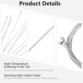Bicycle Brakes, Inner Cable, Easy Installation, Manual Maintenance Savings, Brake Cable, Brake Cable, Silver Stainless Steel, Durable, 6.6 ft (2 m) Length, For Road Bikes/Mountain Bikes, Bicycle Parts