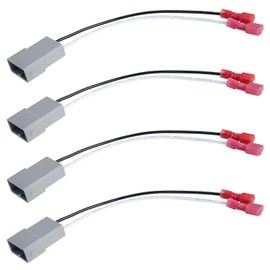 Jayubien 72-7800 Speaker Wiring Harness Compatible with Honda Accord Civic CRV Insight Pilot Odyssey Ridgeline Car Door Front Rear Speaker Wire Adapter Connector Kit for Acura MDX RL TL,2PIN 4PCS