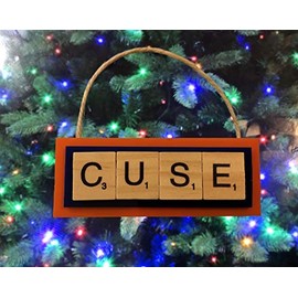 CUSE Syracuse Christmas Ornament Letters Tiles Craft
