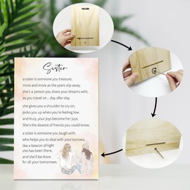 Sister Sign, Sister Birthday Gift Idea, Sister Plaque from Friends, Best Sister Ever Gifts, Wooden Plaque Decor for Home Office Wall Art - 68
