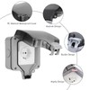 Outdoor Socket, Waterproof, Pack of 2 Outdoor Sockets, IP66 Garden