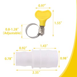 LUTQ Universal Dishwasher Drain Hose Adapter with Extension and Hose Clamps - Garbage Disposal Hose Connection Kit for Washer, Dishwasher and more