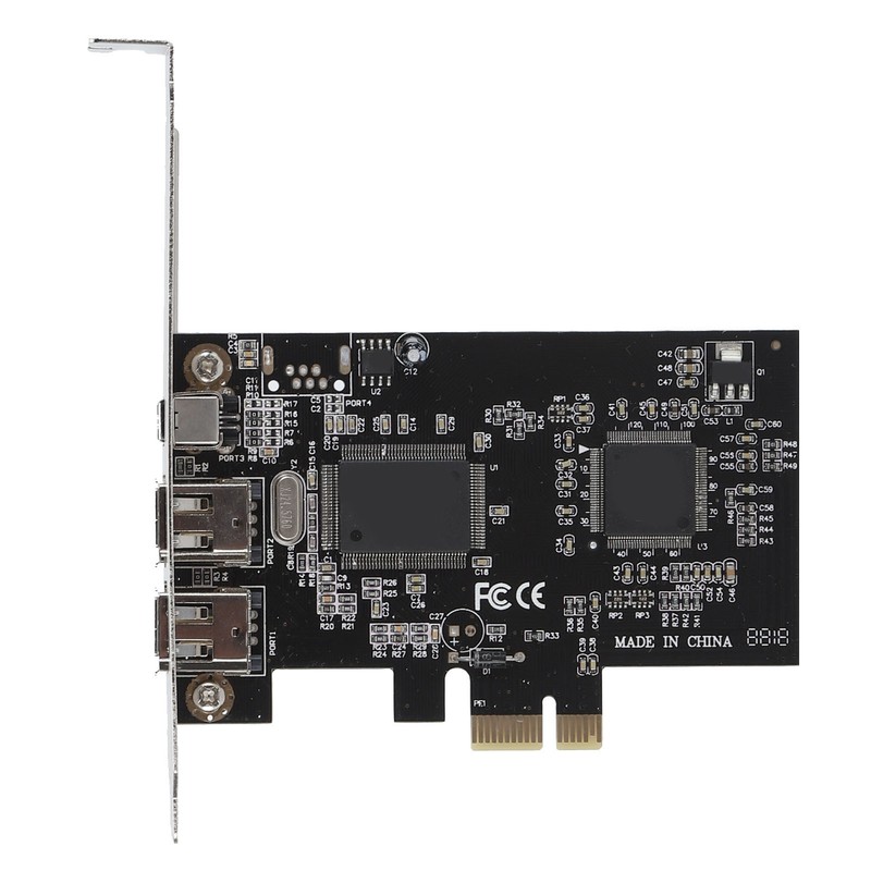 PCIE 1X to 3 Port 1394A Firewire Riser Card Dual