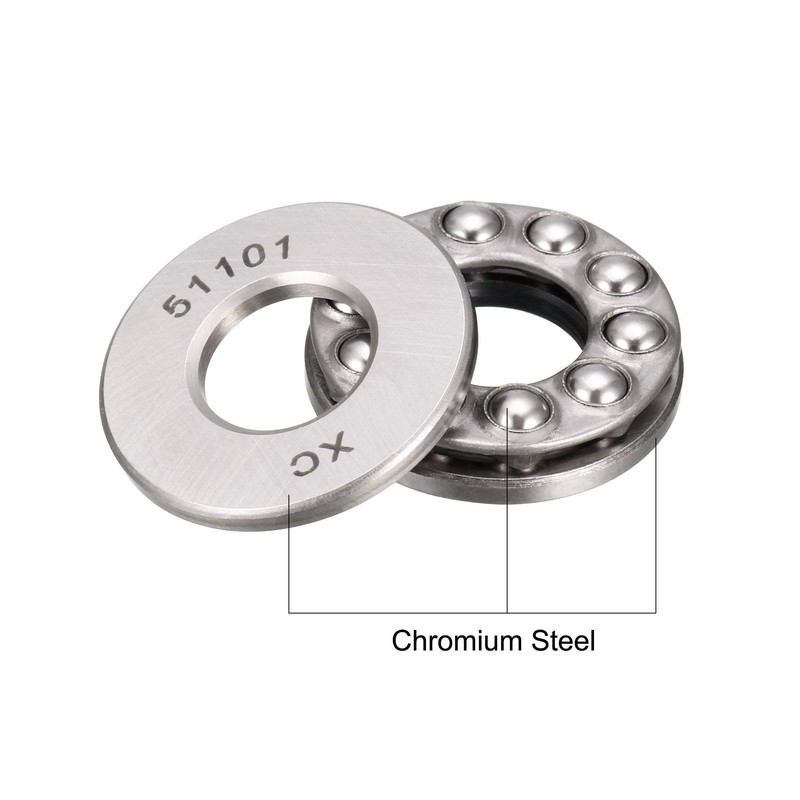 sourcing map 51101 Miniature Thrust Ball Bearing 12mm x 26mm