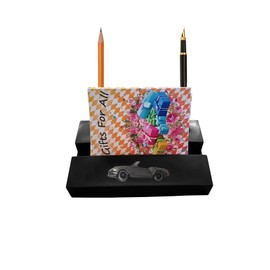 Tri Spitfire 4 (Mk1) ref259 BLACK desk office tidy stores business cards pens pencil holder paper weight