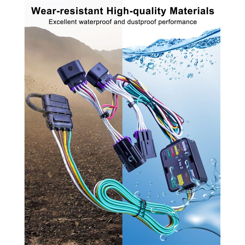 TIKSCIENCE 4-Pin Trailer Wiring Harness Kit Replace 56478 Fit for