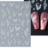 Mermaid Butterfly Nail Art Stickers Decals 3D Self-Adhesive Shell Aurora