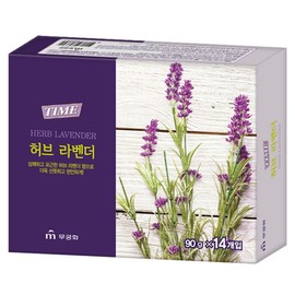 Rose of Sharon Time Soap Herb Lavender, 90g, 14 Pieces / 무궁화 타임 비누 허브 라벤더, 90g, 14개입