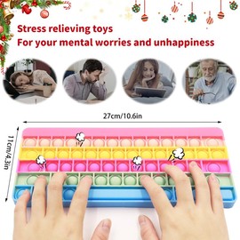 Christmas Fidget Advent Calendars for Kids, Bubble Toy Surprise Box Christmas Advent Calendar Fidget Toys Pack, Surprise Christmas Goodies for Girls Boys