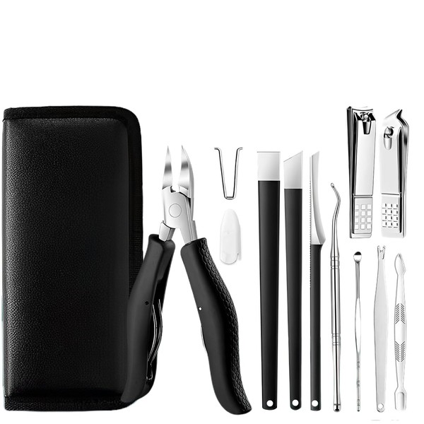 Nail Clippers Nippers for Both Hands and Feet Nail Care Set, Thick Foot Nail Clippers, Stainless Steel, High Quality Stainless Steel, Can Be Used for a Variety of Different Nails such as Deformed Nails, Winding Nails, Hard Nails, Thick Nails, Intruded Na