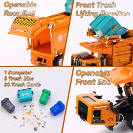Fubarbar Garbage Truck Toys, Fubarbar 1:43 Bruder Tonka Trash Trucks Model for Boys Metal