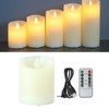 Electronic Candle Lights Rechargeable Flameless Tea Lights LED Candles with