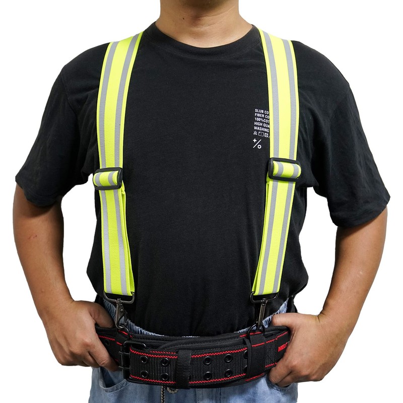 Suspenders for Men,High Visibility Tool Belt Suspender with Hook