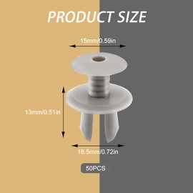 Car Mounting Clips, Door Trim Clips, Expansion Rivets, Plastic Door Trim Clips for VW T4 T5, Fits 9 mm Hole (Grey, Pack of 50)