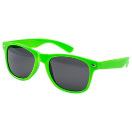 Ciffre EL-Sunprotect® Nerd Glasses Nerd Sunglasses Nerd Horn Glasses - Choice of 35 Different Colours / Models, neon green