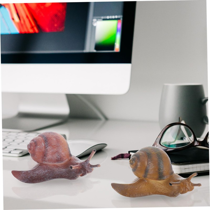 Kisangel Educational Snail Statues Simulation Animal Toys Snail Decorations Miniature