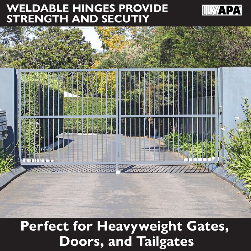 Ilyapa 2 Pack 4x4 Gate Hinges Heavy Duty Butt Hinge