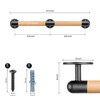 SELEWARE 51" Wood Handrail Indoor Stairs Handrail Wall Mount Handrail
