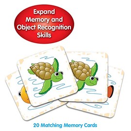 The Learning Journey My First Memory Game - Ocean Memory - 20 Card Matching Memory Game - Educational Toddler Gifts for Boys & Girls Ages 2 and Up, Mu