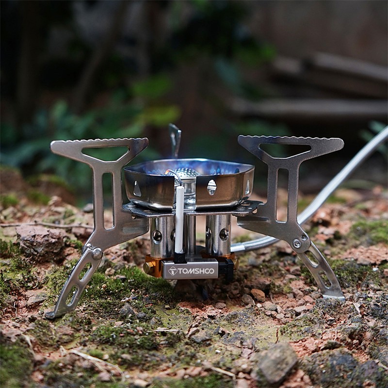 TOMSHOO 5800W Foldable Camping Gas Stove 3 Burners Piezo Ignition